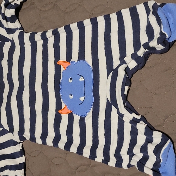 🌸3/$15🌸 Carter's 3 months monster striped sleeper - Picture 3 of 4